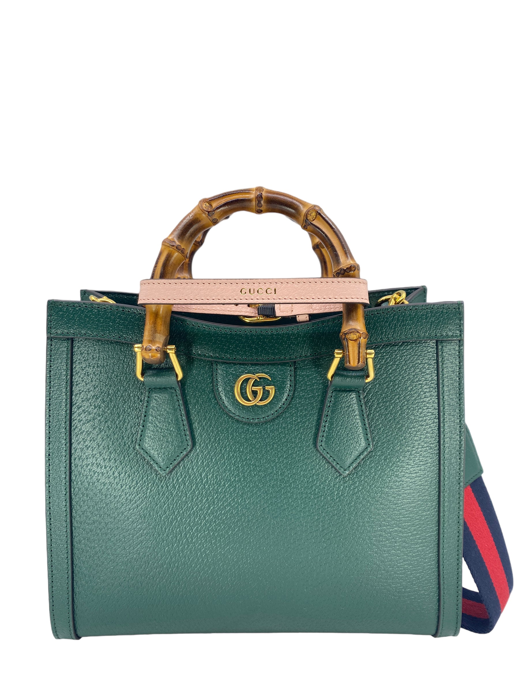 Gucci Bamboo 1947 Small Top Handle Bag - Green Shoulder Bags
