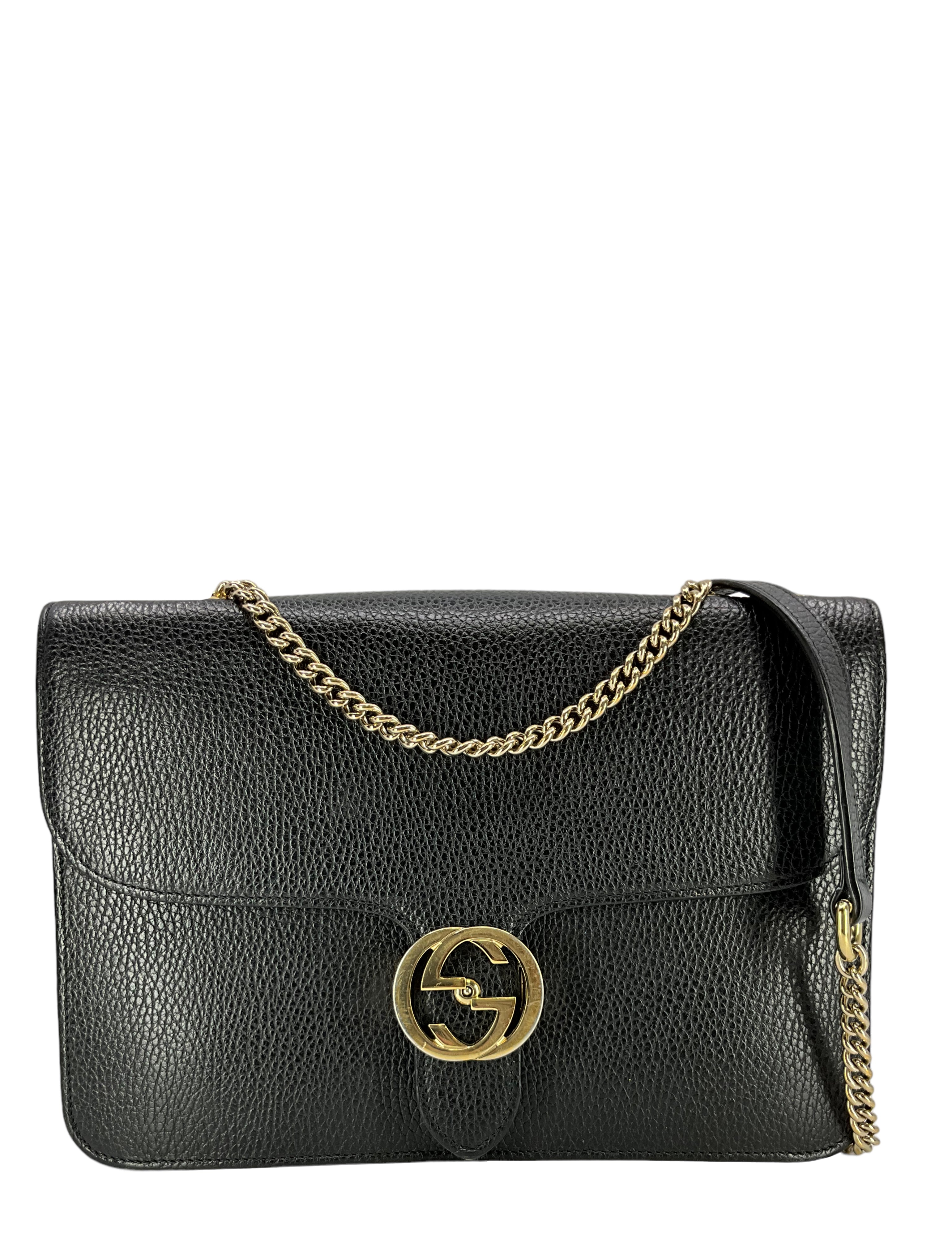 Gucci Medium Dollar Leather Interlocking GG Bag