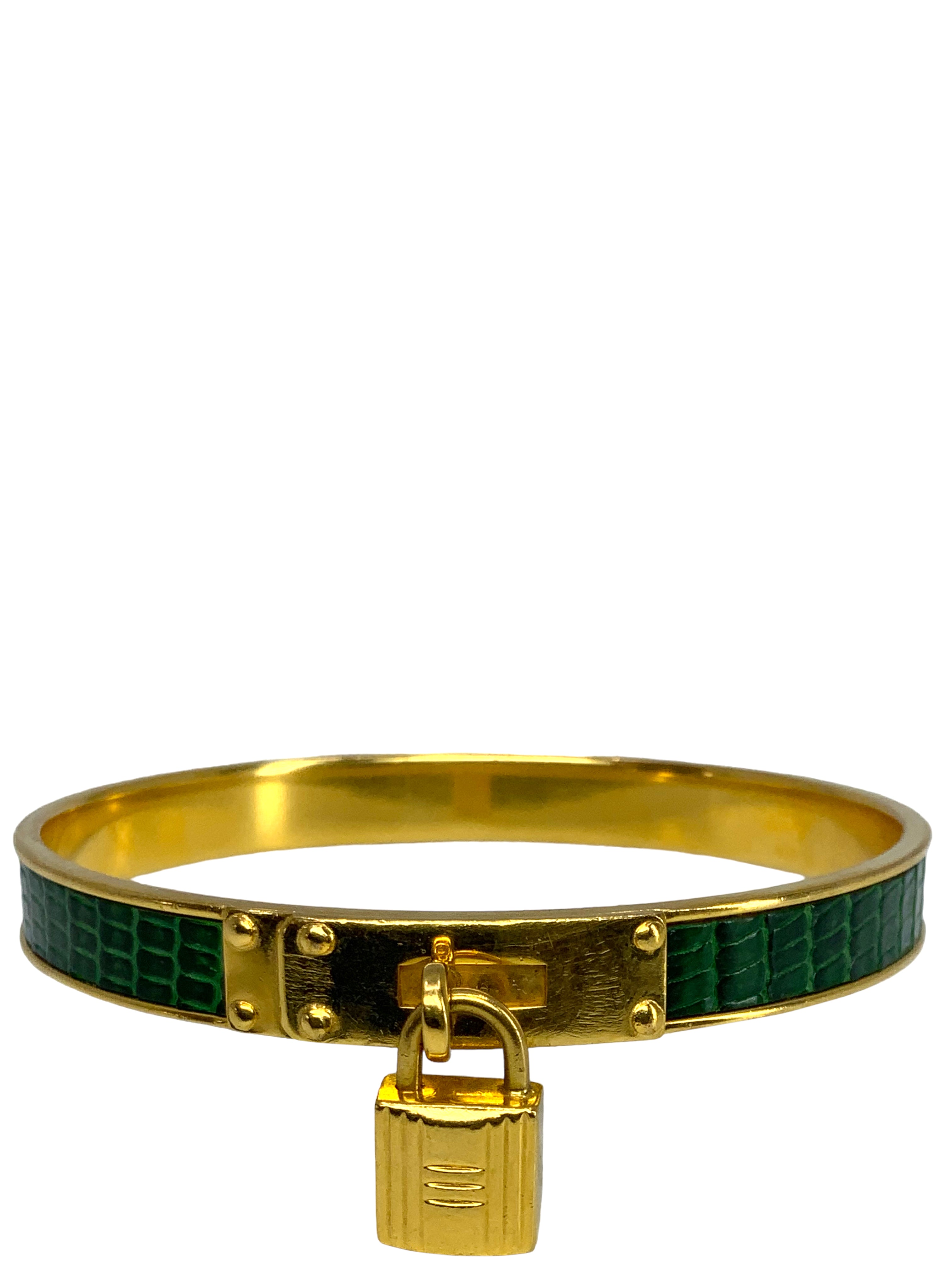 Pre-owned Hermes Lizard Kelly Lock Cadena Bracelet – Sabrina's Closet