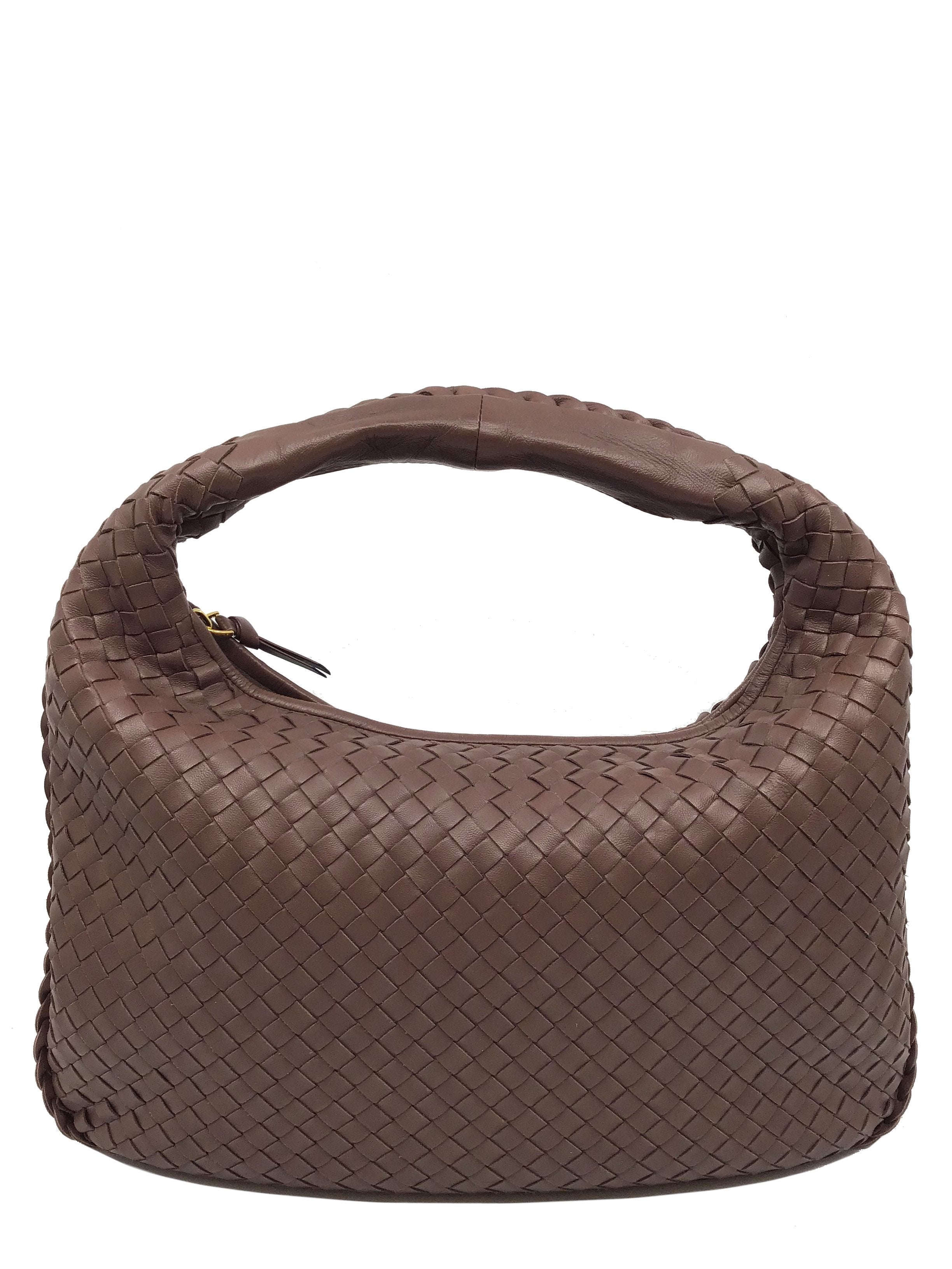 Bottega Veneta, Bags, Authentic Bottega Veneta Intrecciato Hobo Brown  Leather Bag Beautiful