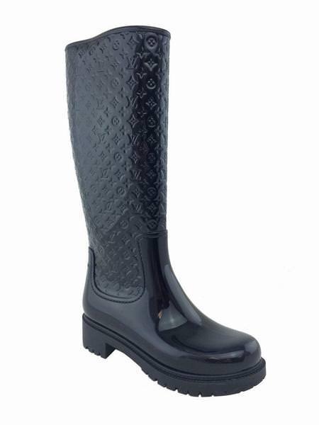 Louis Vuitton LV Monogram Rubber Rain Boots - Black Boots, Shoes