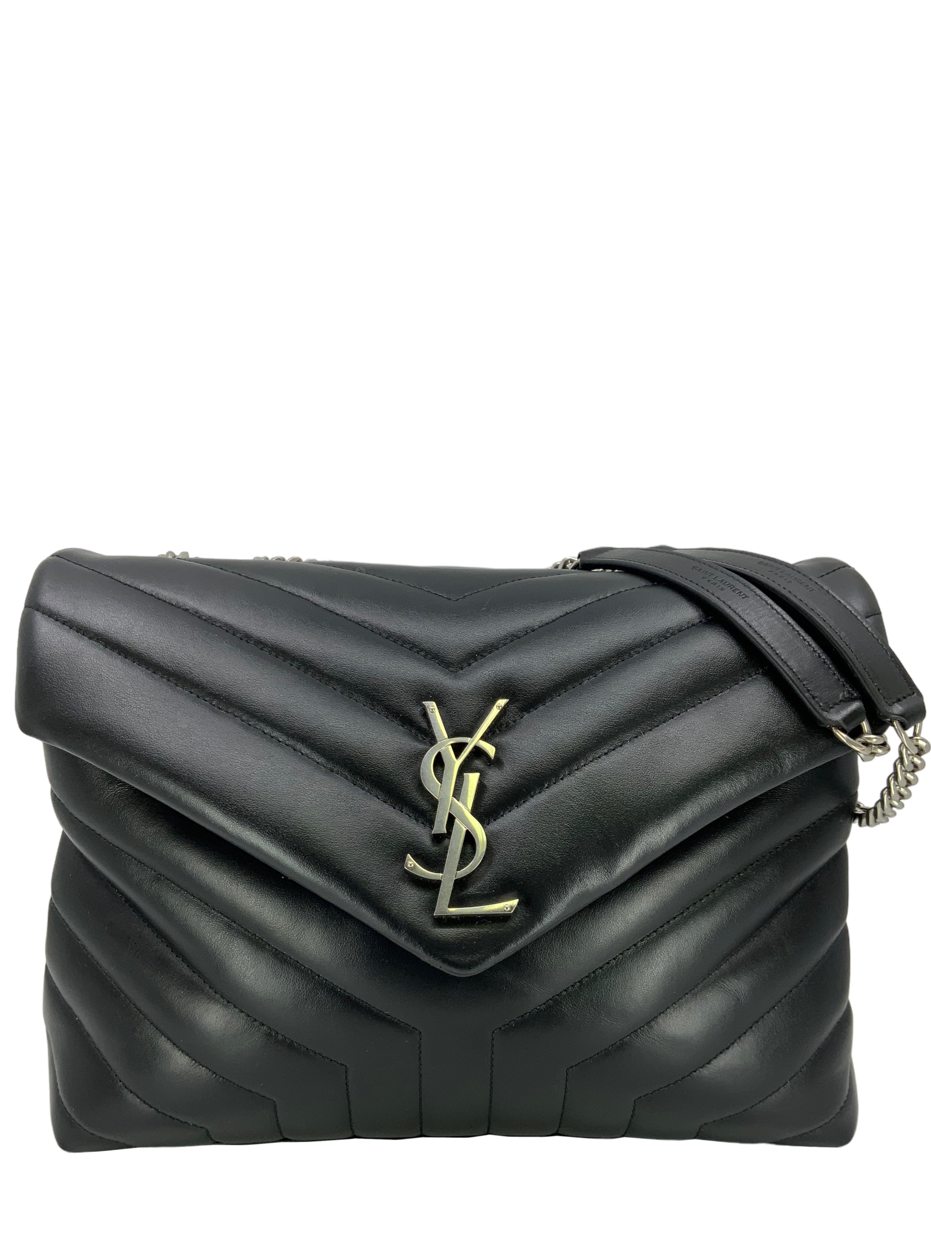 YSL Yves Saint Laurent Silver-Tone Hardware Handbags