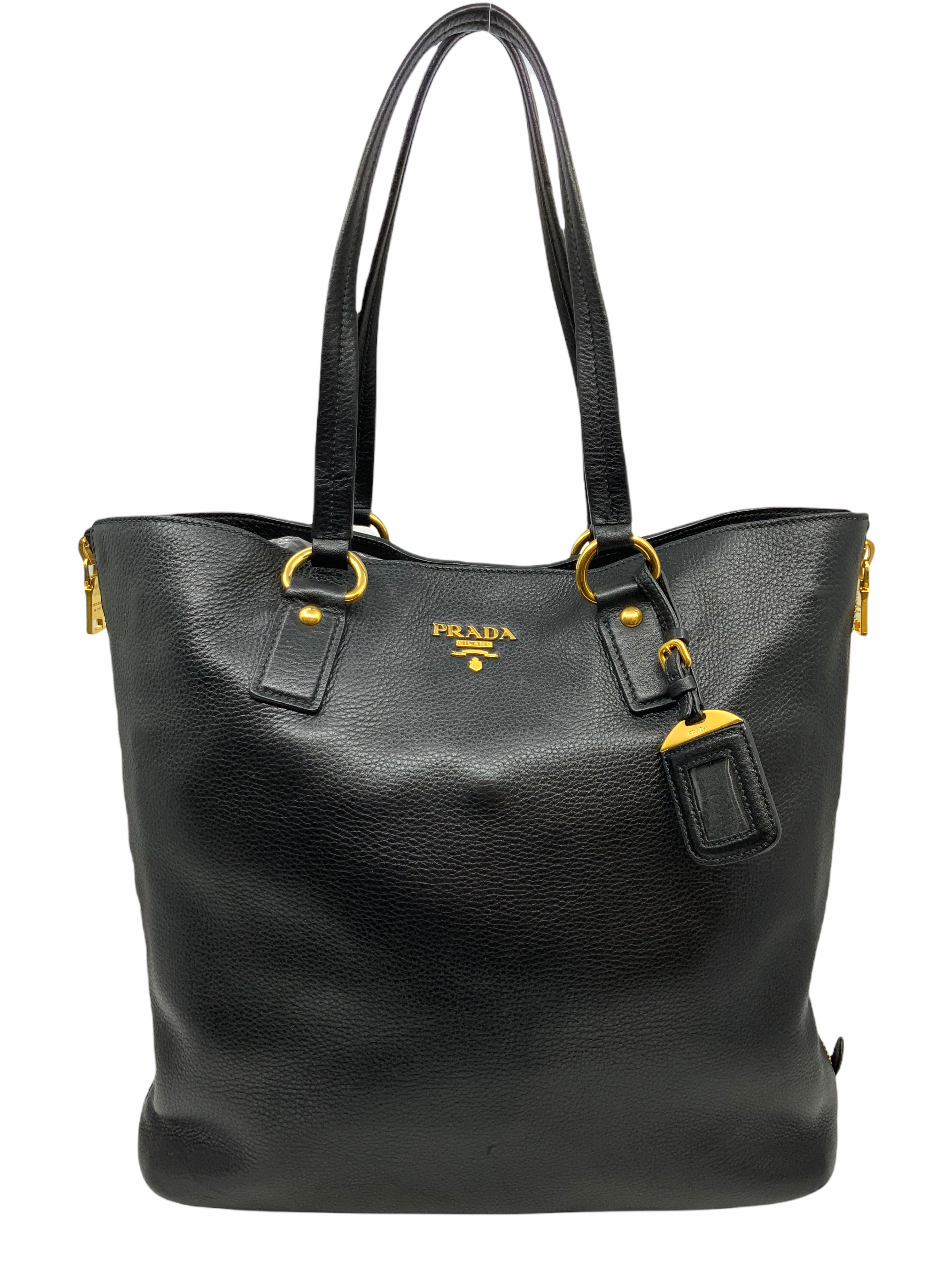 Prada Soft Leather Tote Bag, Women's Fashion, Bags & Wallets, Tote