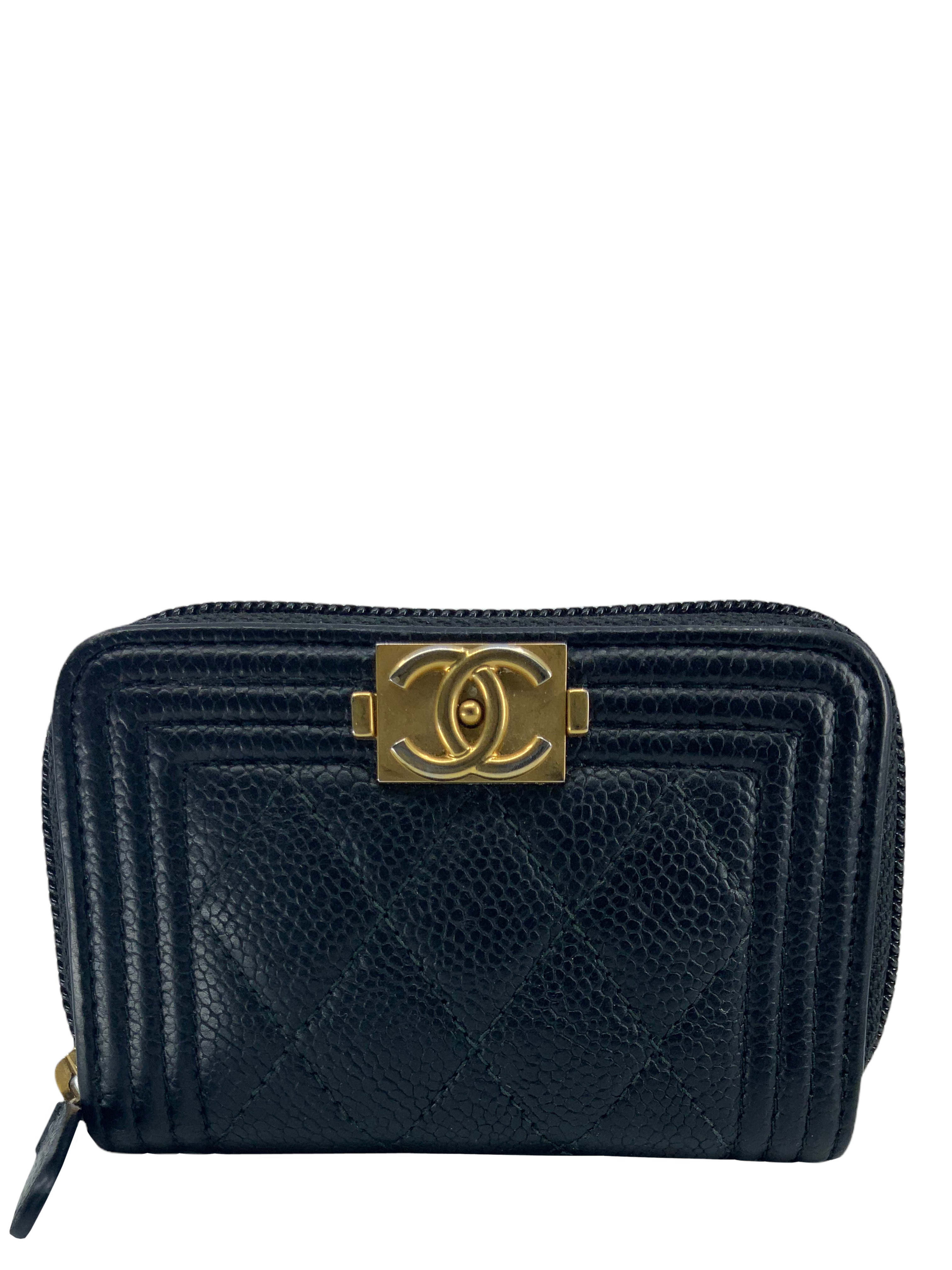 Chanel boy discount zipped coin purse