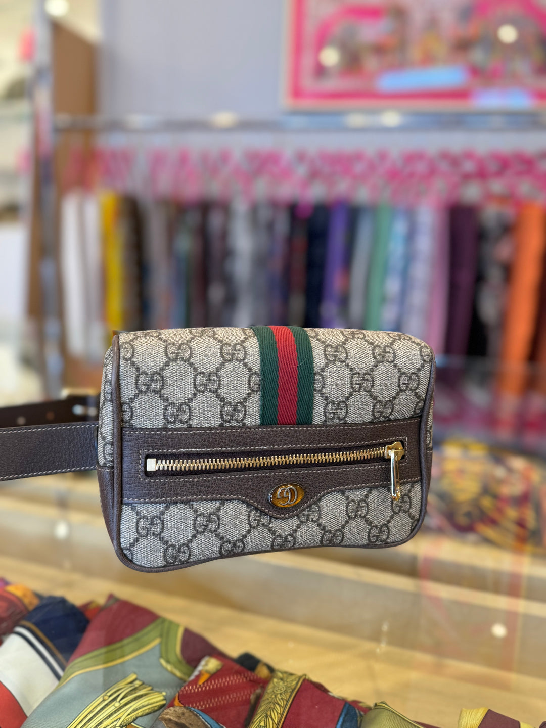 Gucci ophidia gg supreme canvas belt bag best sale