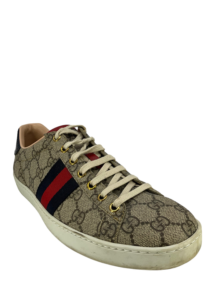 Gucci Women s Ace GG Supreme Canvas Low Top Sneakers Size 8.5