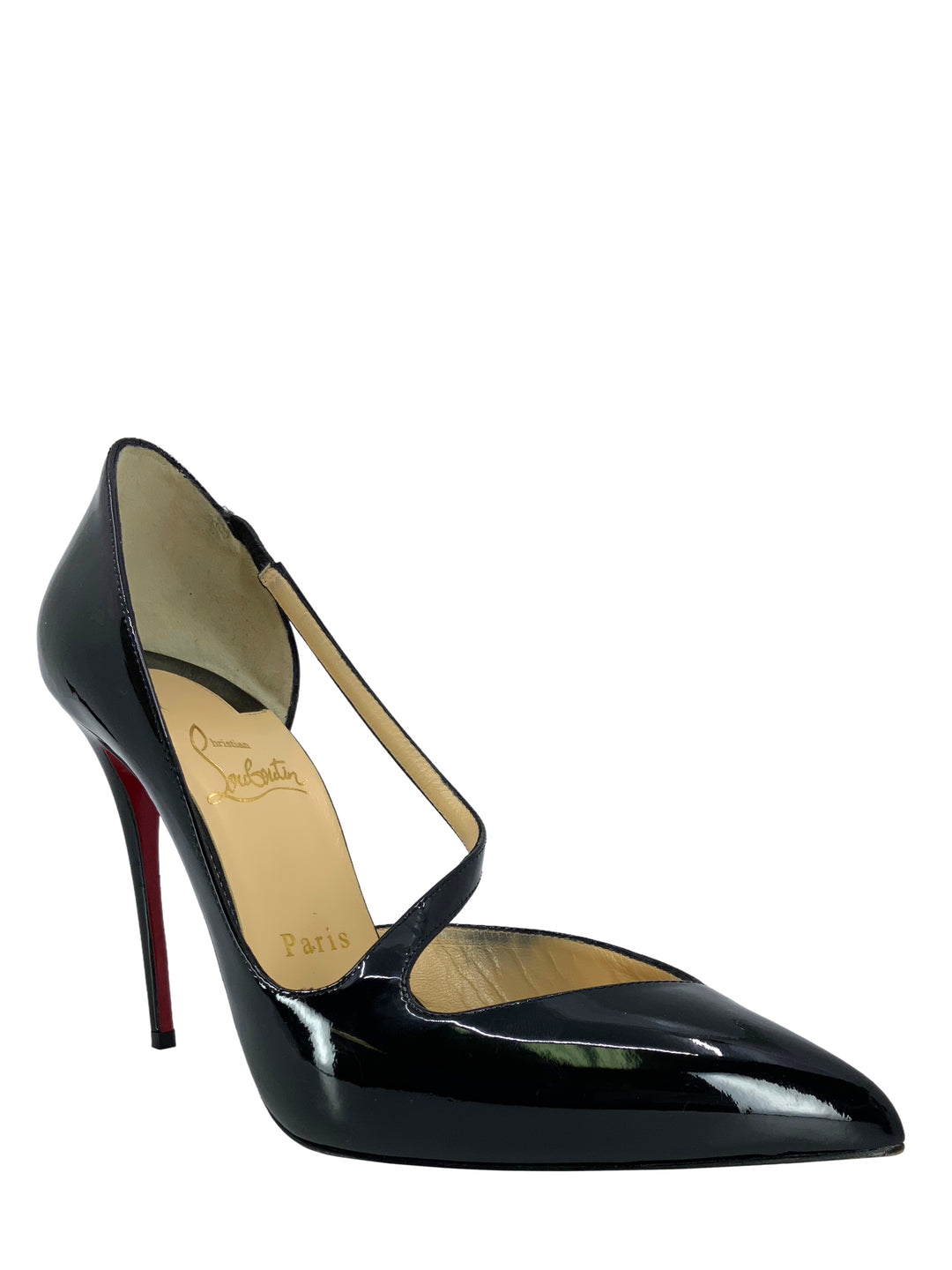 Christian Louboutin Jumping Patent Leather Pumps Size 7.5 Consigned Designs