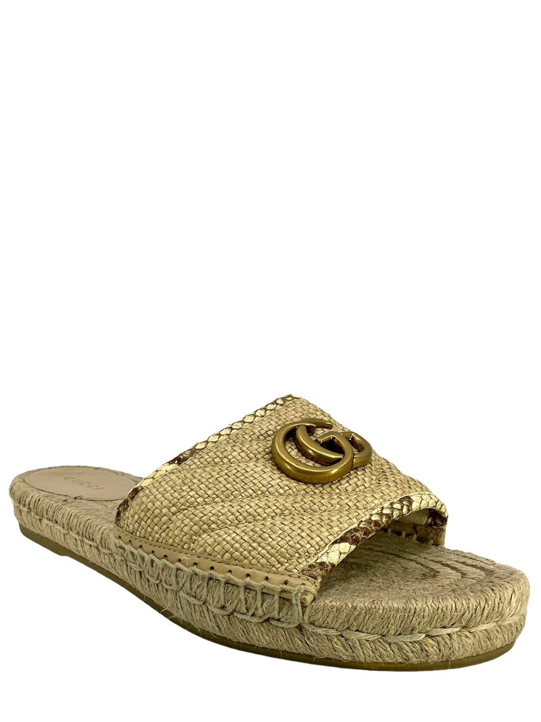 Gucci straw slippers offers size 37