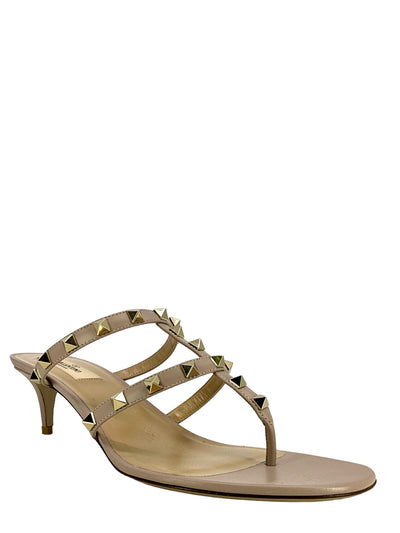 Valentino Rockstud Leather Thong Sandals Size 10 NEW-Consigned Designs