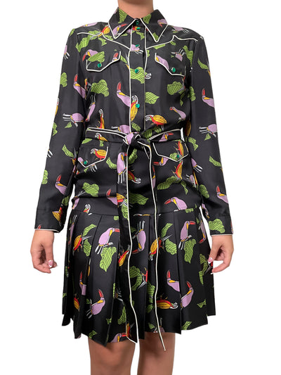 GUCCI Toucan Printed Dress Size M NEW-Consigned Designs