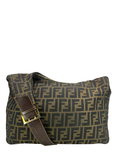 FENDI Vintage Zucca Canvas Shoulder Bag-Consigned Designs