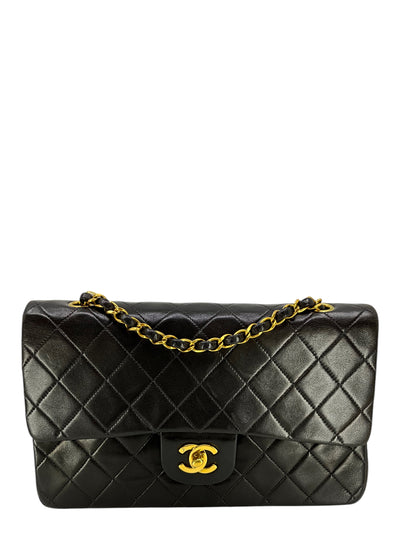 Chanel Vintage Quilted Lambskin Medium Classic Double Flap Bag-Consigned Designs