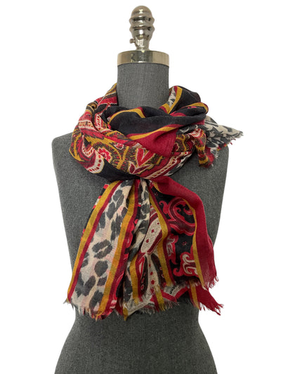 ETRO Paisley Printed Fringe Oblong Scarf-Consigned Designs