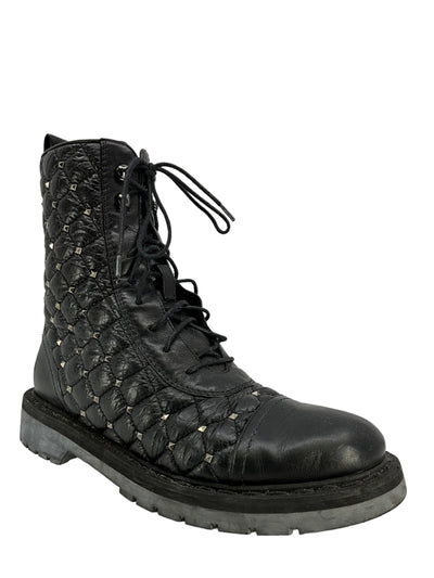 VALENTINO Studded Accent Combat Boots Size 6-Consigned Designs