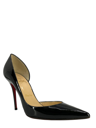 Christian Louboutin Iriza Patent Leather Half D'Orsay Pumps Size 6-Consigned Designs