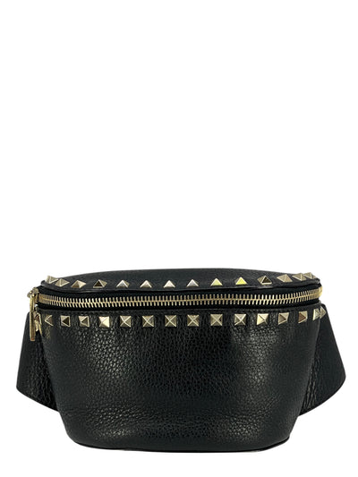 VALENTINO Grained Calfskin Rockstud Belt Bag-Consigned Designs