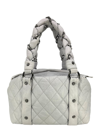 Chanel Quilted Distressed Lambskin Lady Braid Bowler Bag-Consigned Designs