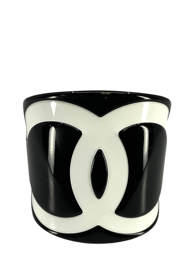 Chanel Resin CC Logo Cuff Bracelet-Consigned Designs