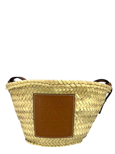 LOEWE x Paula's Ibiza Raffia & Leather Bucket Bag-Consigned Designs