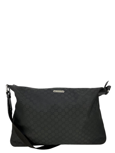 Gucci GG Monogram Canvas Large Flat Messenger Bag-Consigned Designs