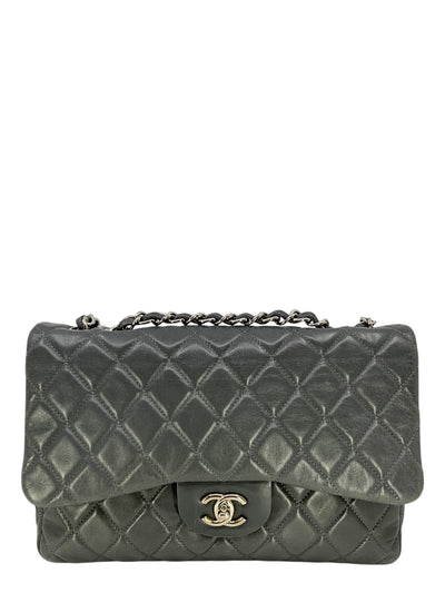 CHANEL Lambskin Leather Jumbo Single Flap Bag-Consigned Designs