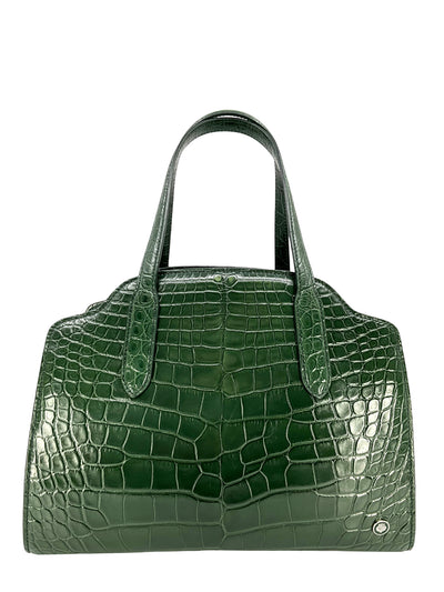 LORO PIANA Alligator Large Sesia Satchel Bag NEW-Consigned Designs