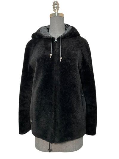 LOEWE Shearling Reversible Hooded Jacket Size S-Consigned Designs