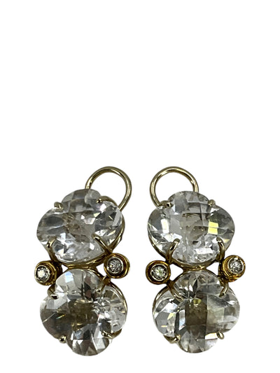 Sorab & Roshi Rock Crystal and Diamond Earrings NEW-Consigned Designs