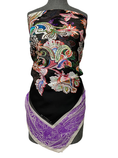 ETRO Silk Chiffon Shawl Scarf-Consigned Designs