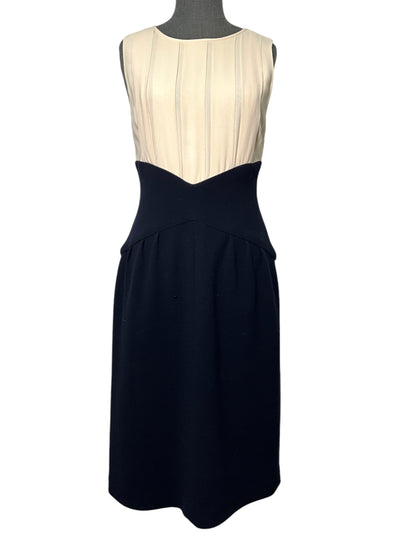 CHANEL Pleated Silk Sleeveless Dress Size S-Consigned Designs