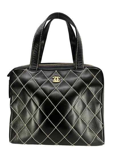 Chanel Wild Stitch Quilted Leather Surpique Bowler Bag-Consigned Designs