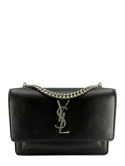 SAINT LAURENT Calfskin Monogram Sunset Mini Chain Wallet Bag-Consigned Designs