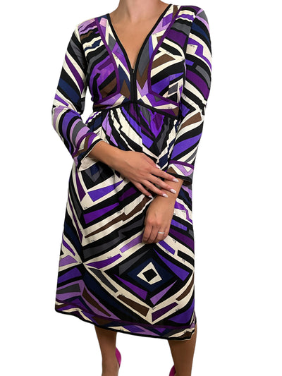 Emilio Pucci 3/4 Sleeve Jersey Dress Size M-Consigned Designs