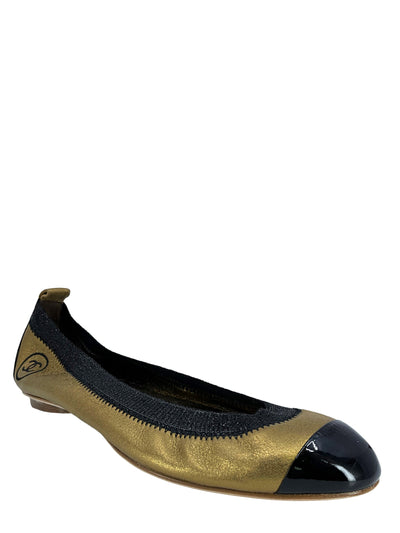 CHANEL Spirit Stretch Flats Size 8-Consigned Designs