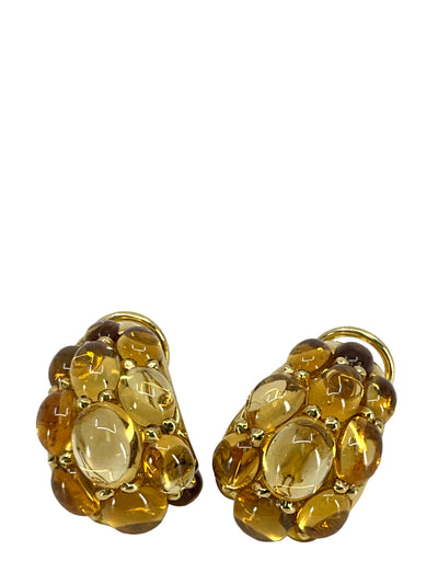 Seaman Schepps Yellow Citrine 18k Gold Earrings-Consigned Designs