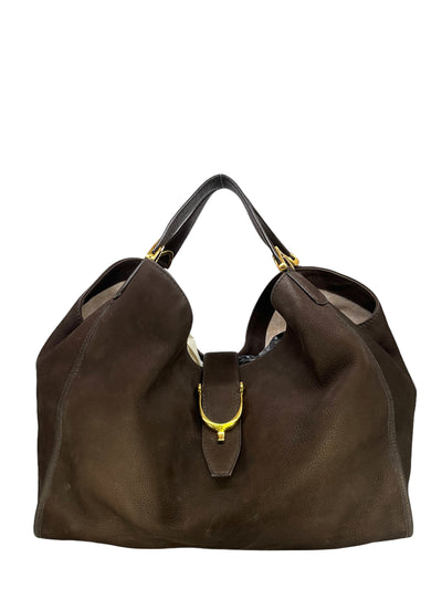 GUCCI Suede Soft Stirrup Large Hobo Bag-Consigned Designs