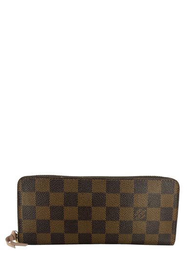 LOUIS VUITTON Damier Ebene Canvas Clemence Wallet-Consigned Designs