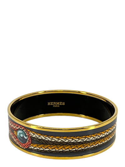 Hermes Printed Enamel Rope Narrow Bracelet 65-Consigned Designs