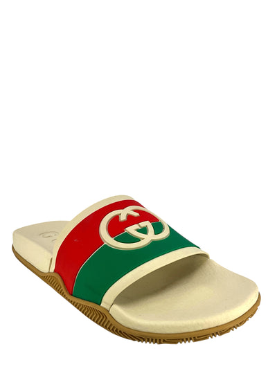 GUCCI GG Logo Slides Size 12-Consigned Designs