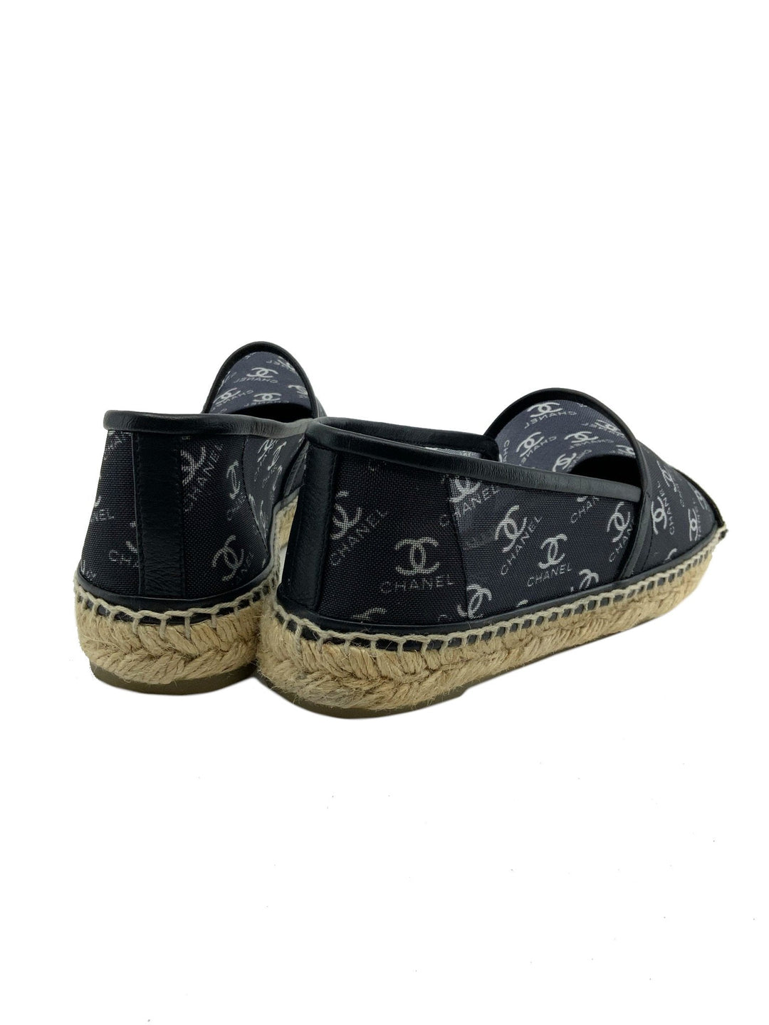 Chanel Mesh Grosgrain CC Espadrille Flats Size 6 Consigned Designs