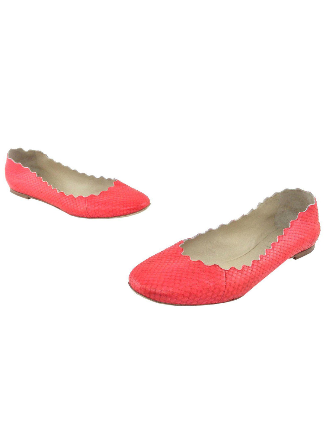 Chloe snakeskin flats hotsell