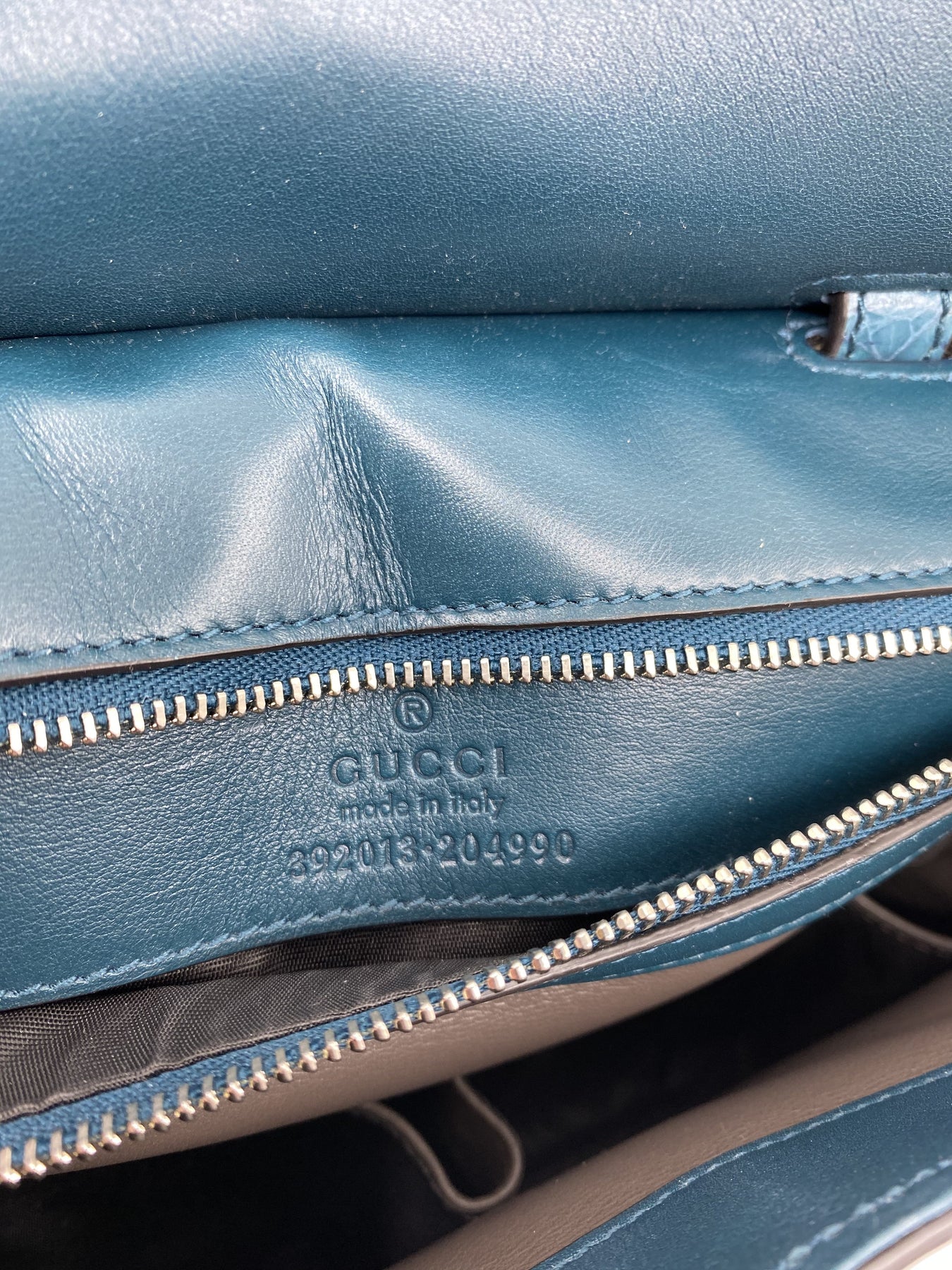 Gucci Blue Thiara Crocodile Top Handle Bag | eBay