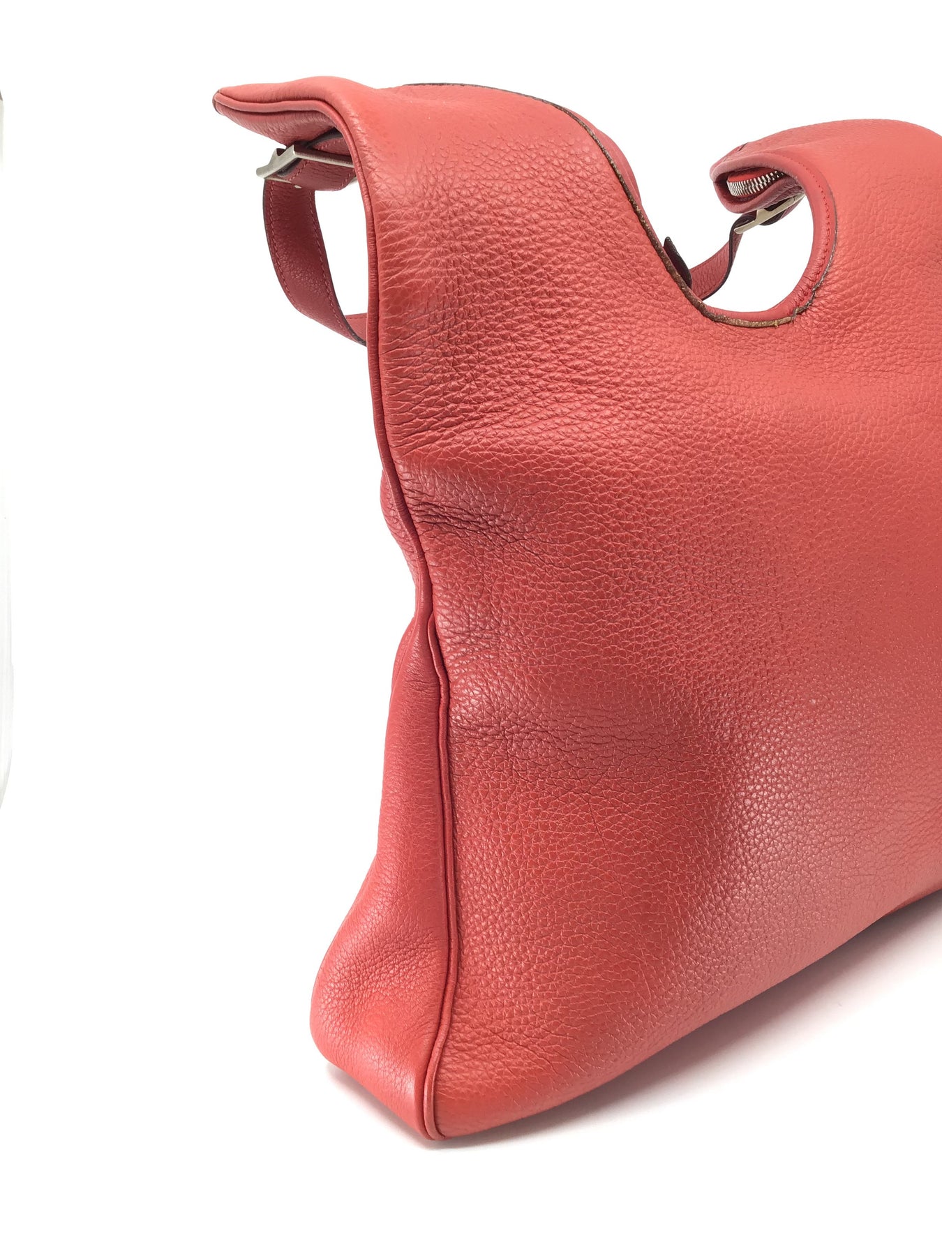 Hermes Massai Pm Red Taurillon Clemence Leather Hobo Bag