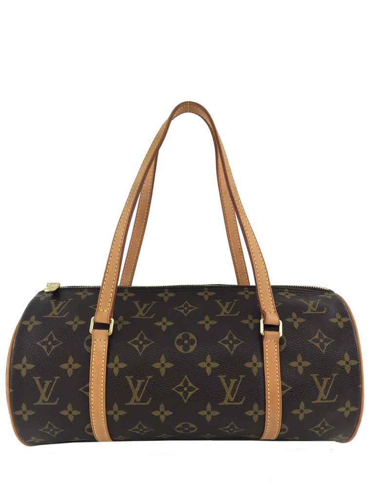 LOUIS VUITTON PAPILLON BAG, classic monogram canvas and natural