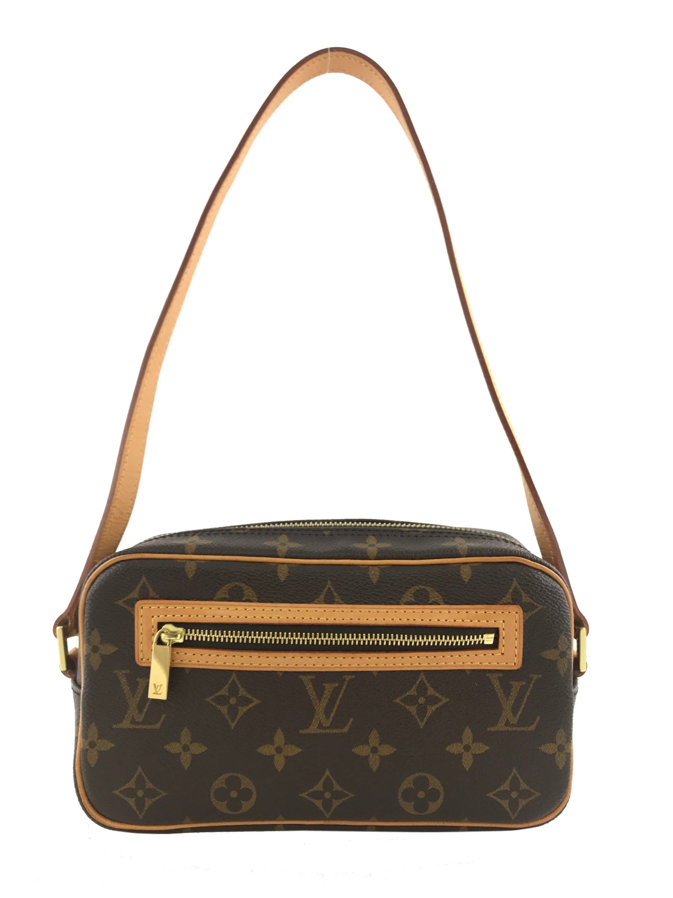 Louis Vuitton Pochette Cite Shoulder Bag Brown Leather