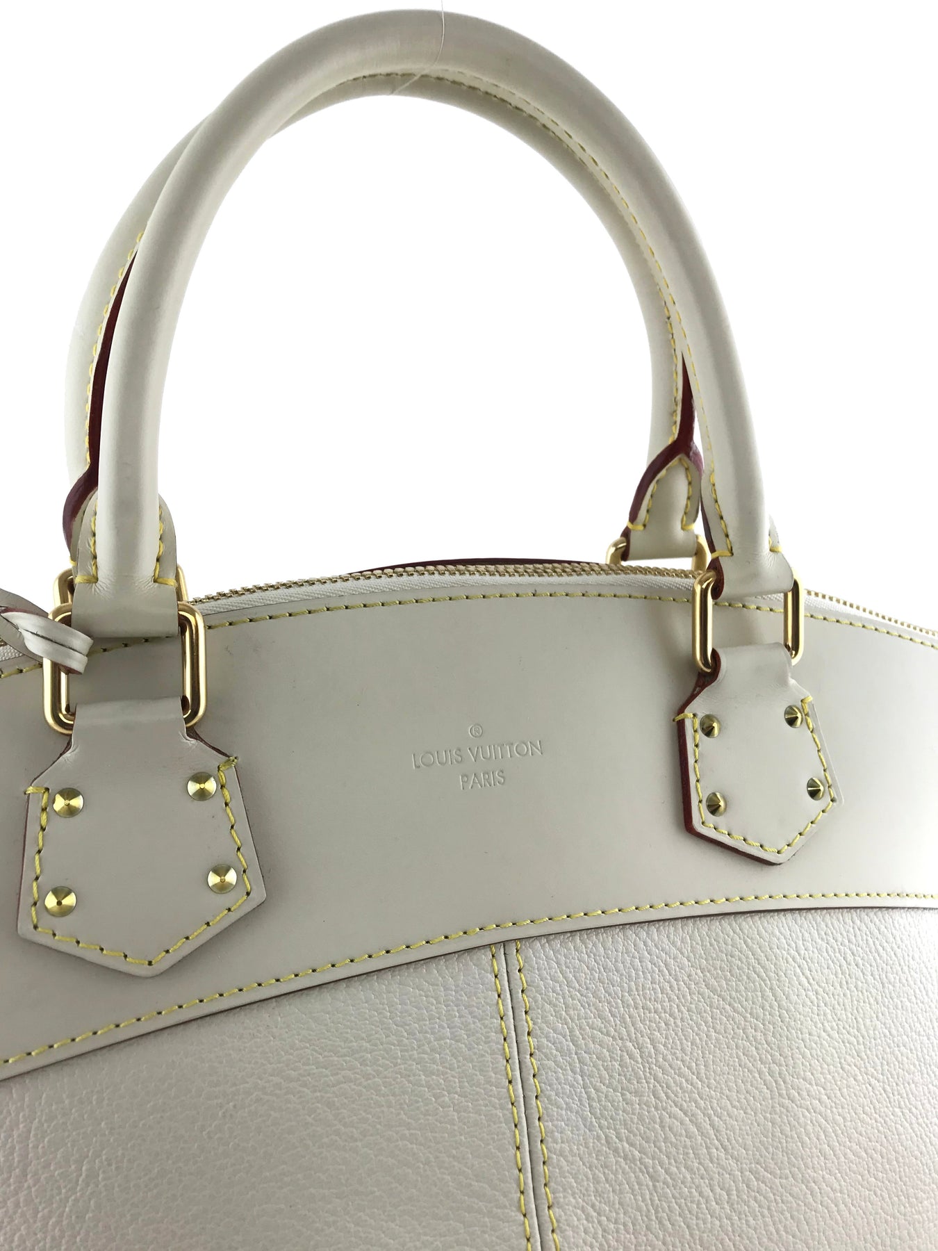 Louis Vuitton Lockit Handbag in Taupe Suhali Leather and Taupe