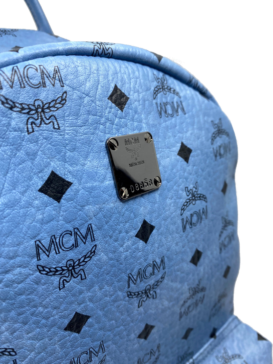 Light blue mcm best sale