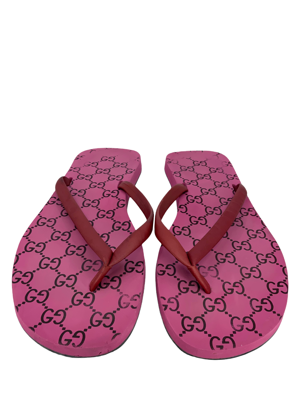 Gucci flip flops fashion red white blue