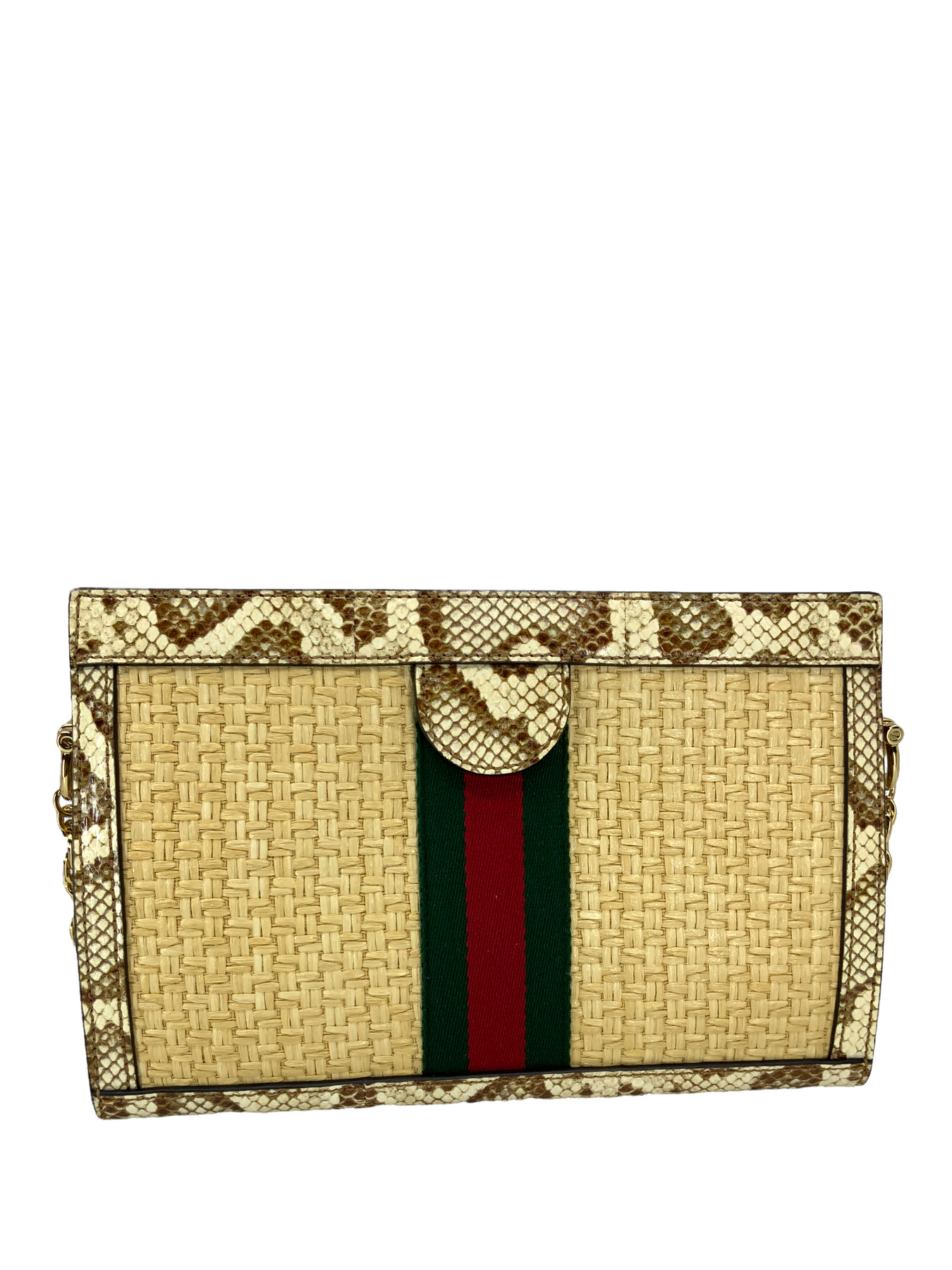 Gucci Beige Straw GG Marmont Mini Shoulder Bag Gucci