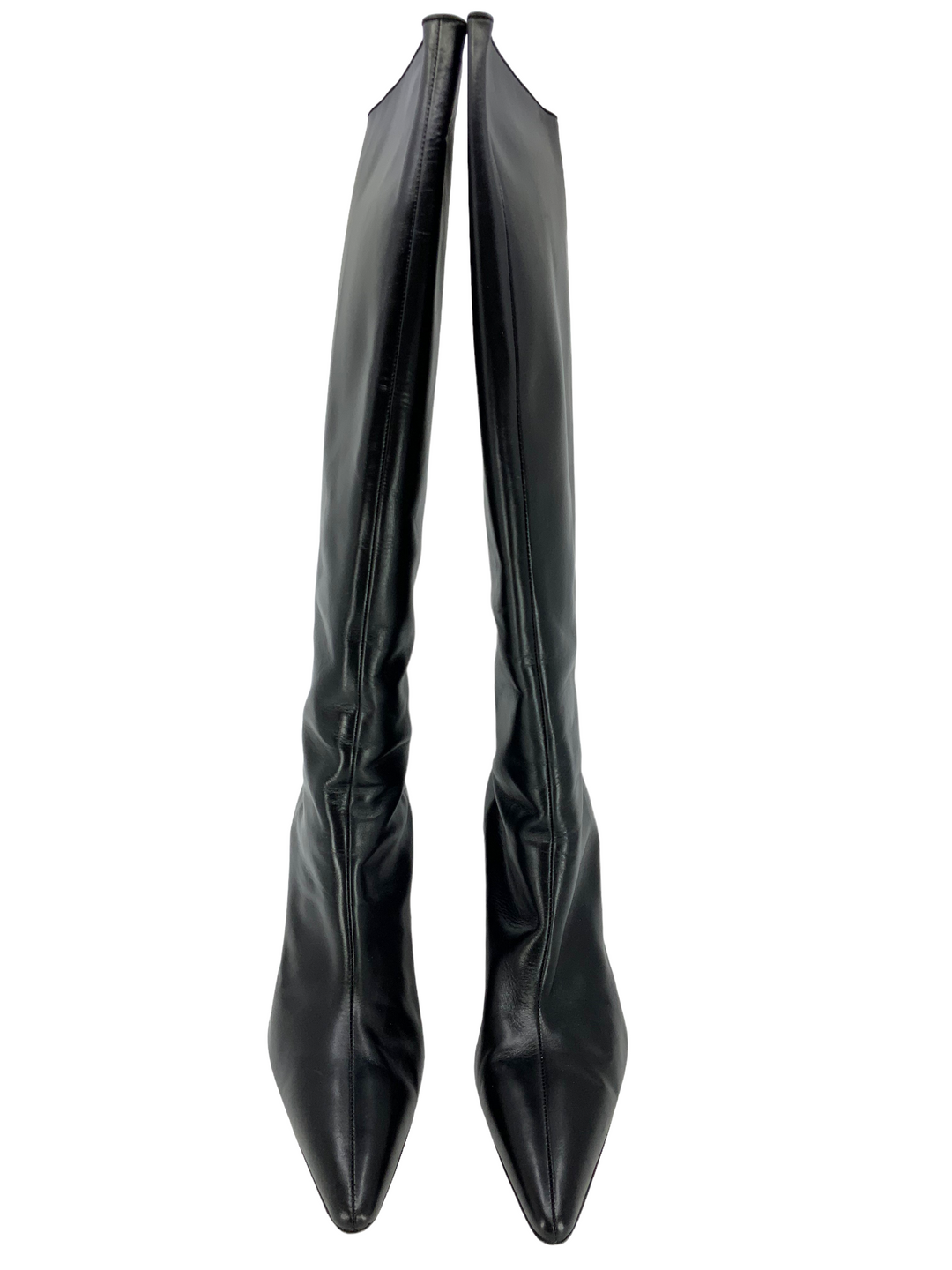 Manolo Blahnik Leather Knee High Boots Size 11 Consigned Designs